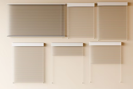 Modern venetian blinds curtain roller blinds toilet curtains 3d model