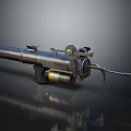 Military Tactical Weapon With Metallic Body Sight Mechanism And Ammunition Cylinder