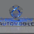 Futuristic Automobile Tech Display With Hexagon Structure Blue Lights And Wave Lines 3d model