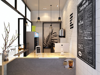 Modern Milk Tea Shop 3d model