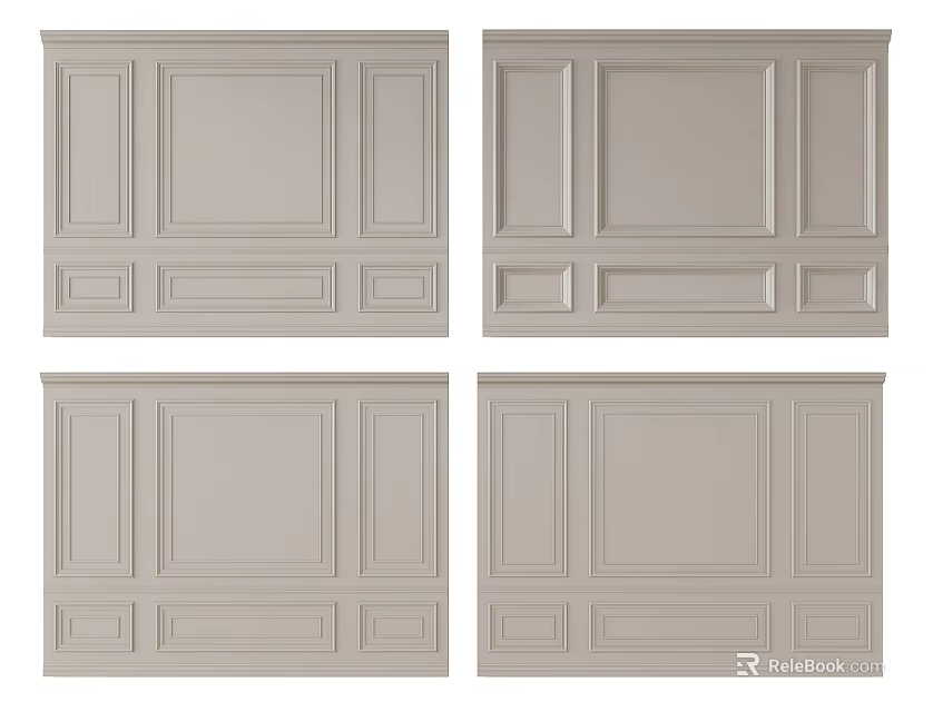 Decorative Wall Panels With Modern Panel Designs And Elegant Lines For Interior 3d model