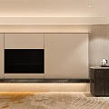Modern Hotel Guest Room With Two White Beds Patterned Carpet And Bedside Lighting