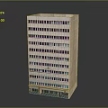 Modern Urban High Rise Building With Glass Windows And Multiple Floors