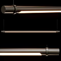 Sleek Modern Linear Pendant Light With Bronze Metal Hanging Design And Sleek Finish