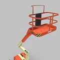 Red Wheeled Mobile Aerial Work Platform Industrial Equipment Featuring Telescopic Boom And Working Platform