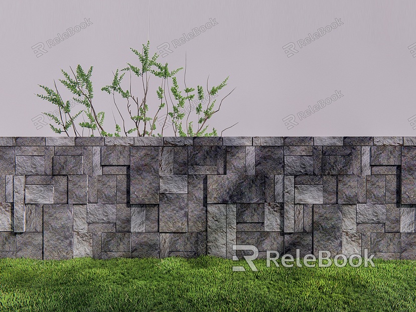 Modern garden courtyard landscape wall rubble stone broken landscape stone whole stone model