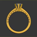 Elegant Gold Ring With Sparkling Diamond And Intricate Band Design For Daily Use
