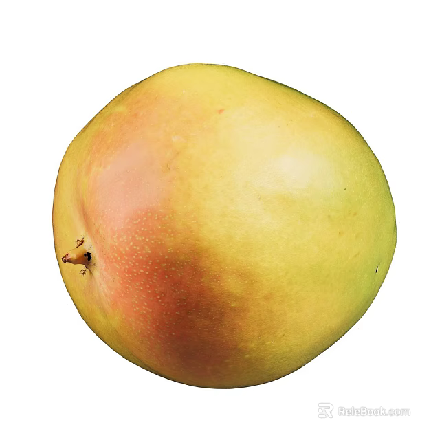 Fresh Ripe Mango with Yellow and Red Smooth Skin Juicy Delicious Healthy Fruit 3d model 