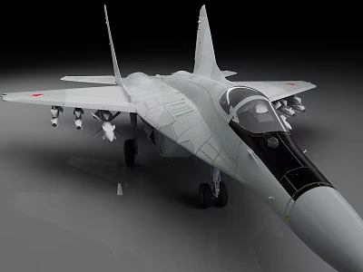 Gray Fighter Jet Model With Cockpit Wings Missiles And Detailed Design 3d model