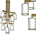 Light Luxury Chandelier Simple Chandelier 3d model