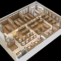 Retail Store Interior Layout With Wooden Shelves Product Displays And Organized Display Areas