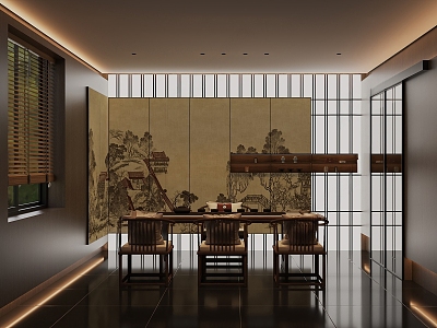 New Chinese Teahouse Room model