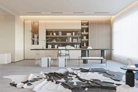 Modern study 3d model
