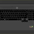Sleek Modern Laptop Open With Black Screen And Full Keyboard Design