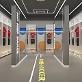 Hip Hop Dance Locker Room Interior With Clothing Racks And Modern Design Elements