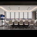 Stylish Modern Marble Office Reception Desk With Brand Logo Wall And Elegant Business Interior Design