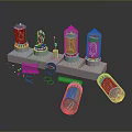 Various Vintage Vacuum Tubes Arranged On Display Base With Accessories