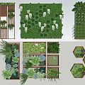 Diverse Living Plant Wall Styles With Various Plant Varieties Wooden Frames And Hexagonal Modules