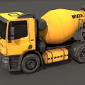 Yellow Concrete Mixer Truck Functional Design With Ladder Structure For Construction