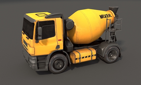 Mixer truck cement truck cement mixer truck concrete mixer truck mechanical truck cement tanker truck construction vehicle super realistic high precision video grade 3d model