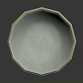 White Octagonal Ceramic Bowl With Smooth Surface For Daily Household Use