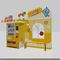 Qoo Themed Kiosk With Vending Machine Window Bench And Fruit Decorations