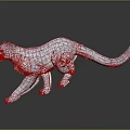 Modern leopard snow leopard 3d model