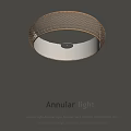 Annular Light Modern Ceiling Mounted Design With Woven Lampshade For Home Lighting 3d model
