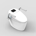 Modern Intelligent Toilet with White Design Armrests and Smart Control Panel