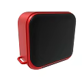 Sleek Square Portable Electronic Device With Black Red Body And USB Ports