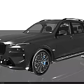 Silver BMW SUV With Modern Front Grille And Alloy Wheels Design 3d model