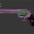 Classic Silver Revolver With Metallic Surface And Black Grip Design