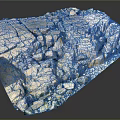 Rough Natural Stone Slab Featuring Cracked Surface And Irregular Texture