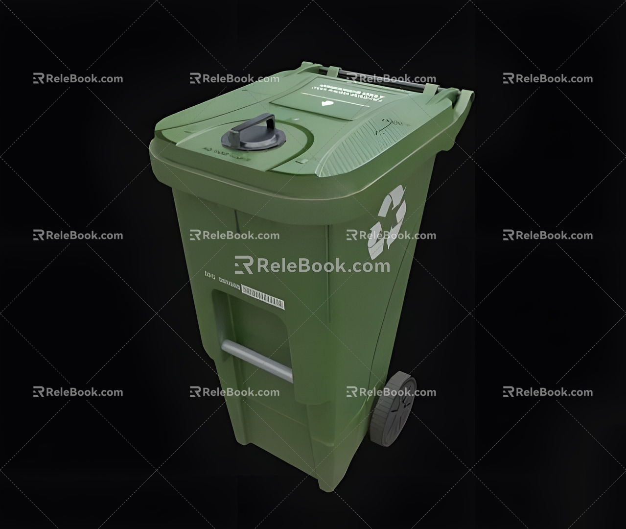 Modern Public Plastic Bucket Modern Bucket Plastic Bucket Waste Bucket Public Facilities Environmental Protection 3d model