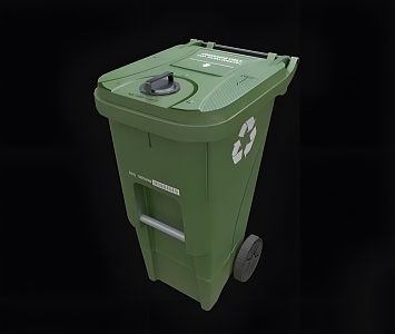 Modern Public Plastic Bucket Modern Bucket Plastic Bucket Waste Bucket Public Facilities Environmental Protection 3d model