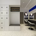 Modern Minimalist Hair Salon Interior Design With Stylish Chairs Large Mirrors And Clean Reception Space