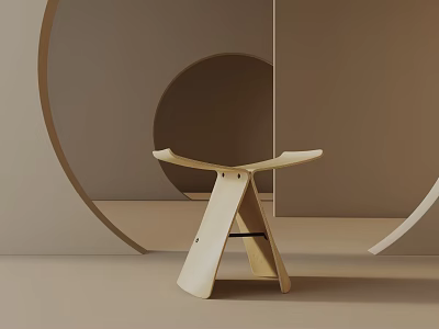 Modern Minimalist Wooden Side Table with Clean Lines for Living Room Interior 3d model