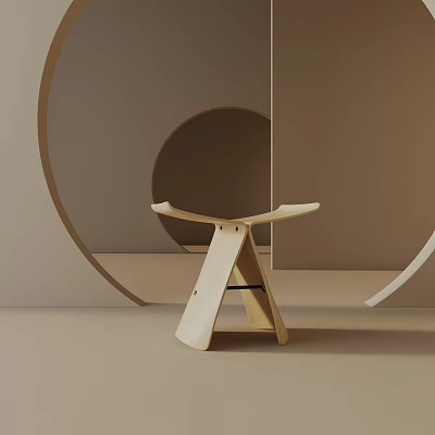 Modern Minimalist Wooden Side Table with Clean Lines for Living Room Interior 3d model
