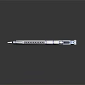 Futuristic Sci Fi Weapon With Silver Metallic Body Blue Glowing Accents And Advanced Design