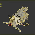 Futuristic Space Exploration Vehicle With Mechanical Structure Landing Legs And Observation Window