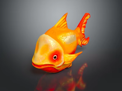 Cold Water Fish Goldfish Gold Grass Gold Cold Water Parrot Koi Double Tailed Gold Red Hat Lanshou Longjing 3d model