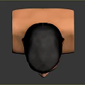 Man Head And Neck Model With Smooth Skin Tone Surface On Dark Background 3d model