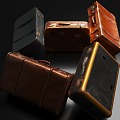 Vintage Suitcase Luggage Combo 3d model