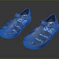 Blue Strappy Sandals with Buckle Closure and Cut Out Design Lightweight Summer Footwear for Casual Use