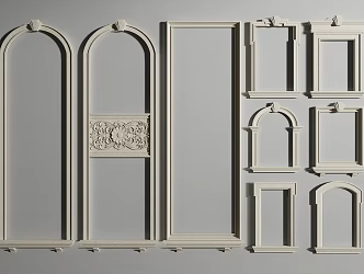 European-style window cover Classical window cover Carved window cover 3d model
