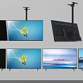 Modern Televisions With Wall Mounted And Stand Designs And Scenic Screen Displays