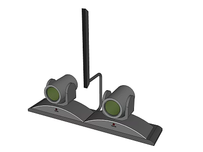 Projection Monitoring Device With Dual Cameras Green Lens And Stable Base Mount 3d model