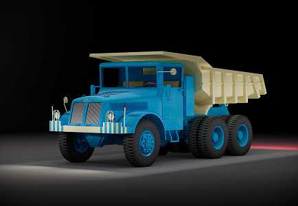 Modern muck truck is too drag dump truck 3d model