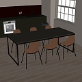 Modern Dining Table and Chair Simple Dining Table and Chair 3d model