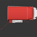 Taco Food Truck With Red Roof White Body And Decorative Red Lanterns